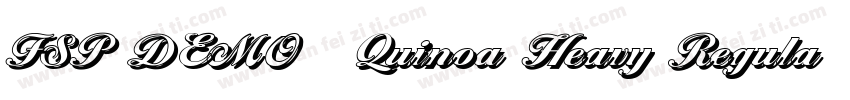 FSP DEMO   Quinoa Heavy Regula字体转换